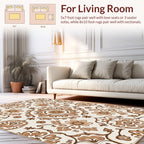 Ornate Floral Scrollwork And Flower Rug
