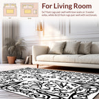 Intricate Floral Border Art Rug
