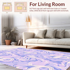 Misty Swirl Lavender Abstract Pattern Rug