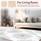 Soft Floral Bloom Pattern Design Rug