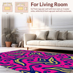 Bold Abstract Swirl Pattern Design Rug