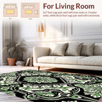 Verdant Vintage Floral Symmetry Pattern Rug