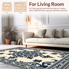 Classic Floral Medallion Border Design Rug