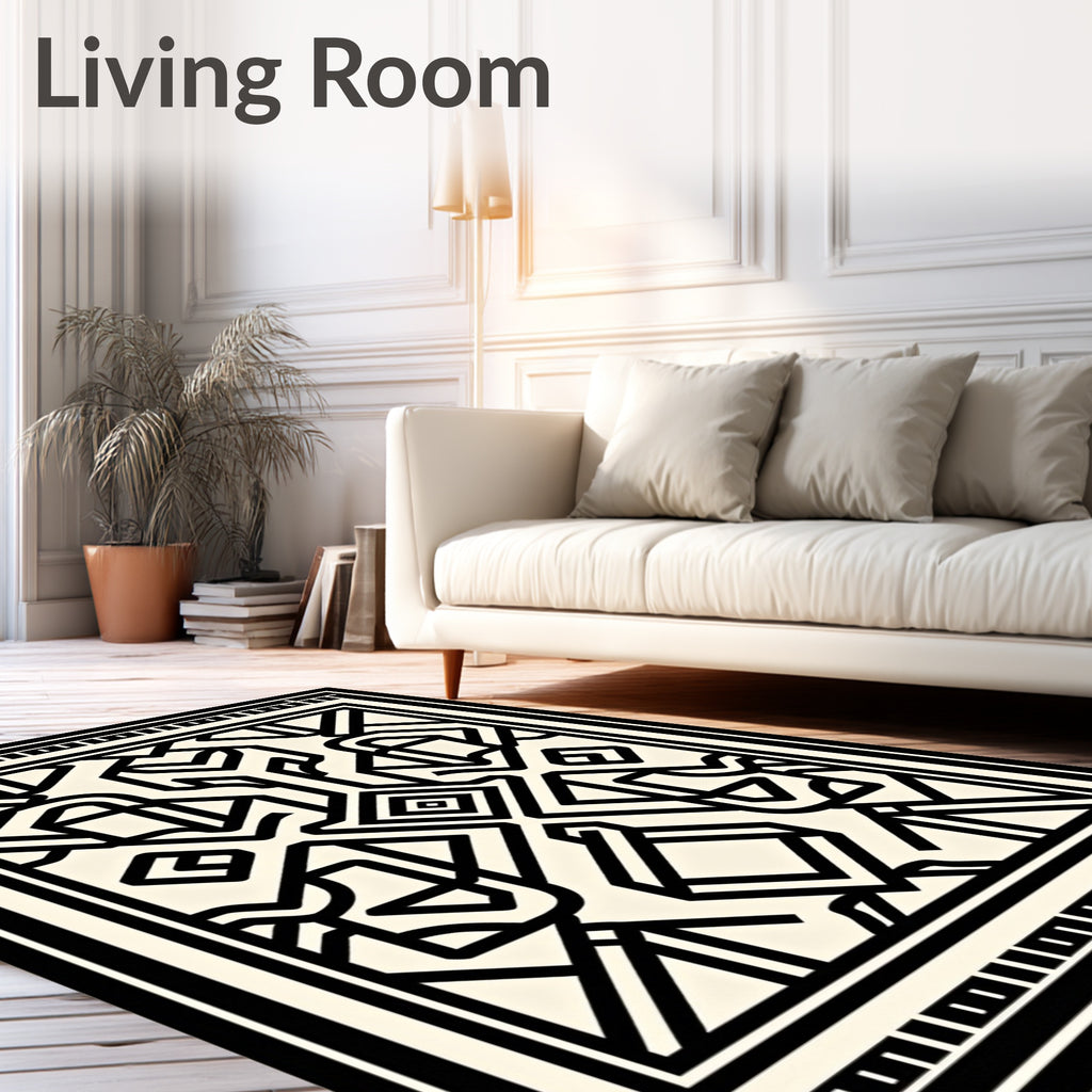 Bold Abstract Geometric Graphic Rug