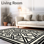 Bold Abstract Geometric Graphic Rug