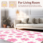 Pink Floral Pattern Design Rug