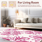 Pink Floral Impressionism Art Rug
