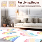 Pastel Rainbow Arc Pattern Rug