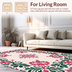 Ornate Floral Leaf Pattern Rug