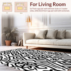 Tribal Geometric Maze Pattern Rug