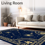 Celestial Gold Constellation Night Rug