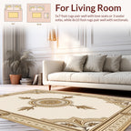 Ornate Geometric Medallion Square Pattern Rug