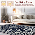 Classic Intricate Floral Swan Pattern Rug