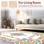 Art Nouveau Floral Scrollwork Collection Rug
