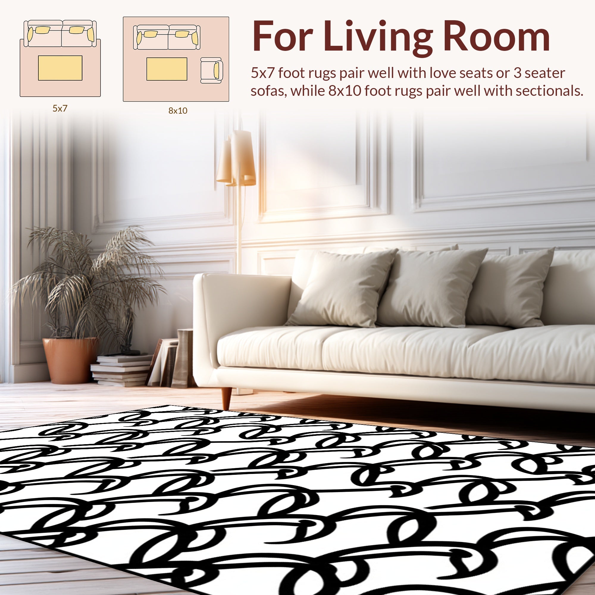 Chain Link Pattern Rug