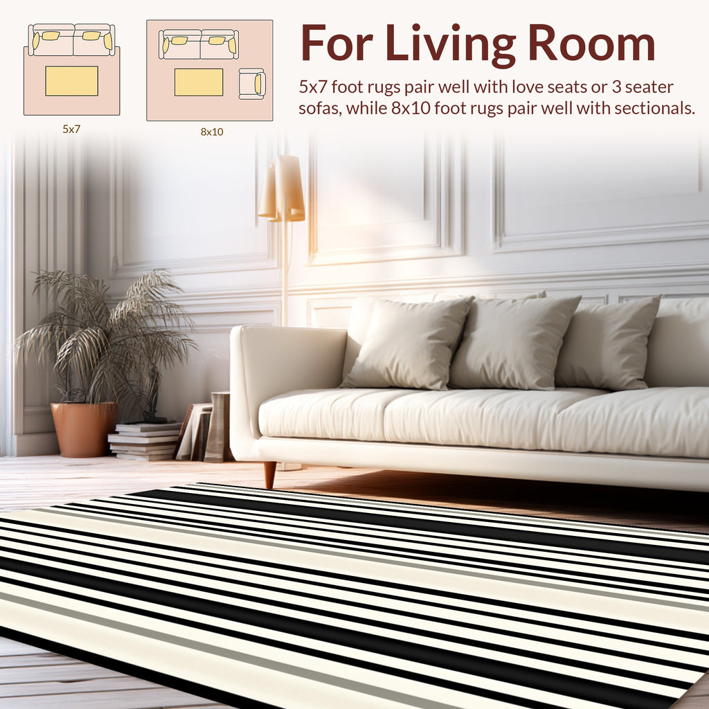 Bold Stripe Graphic Pattern Rug