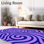 Lavender And Blue Swirl Rug