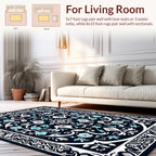 Elegant Floral Symmetry Pattern Design Rug