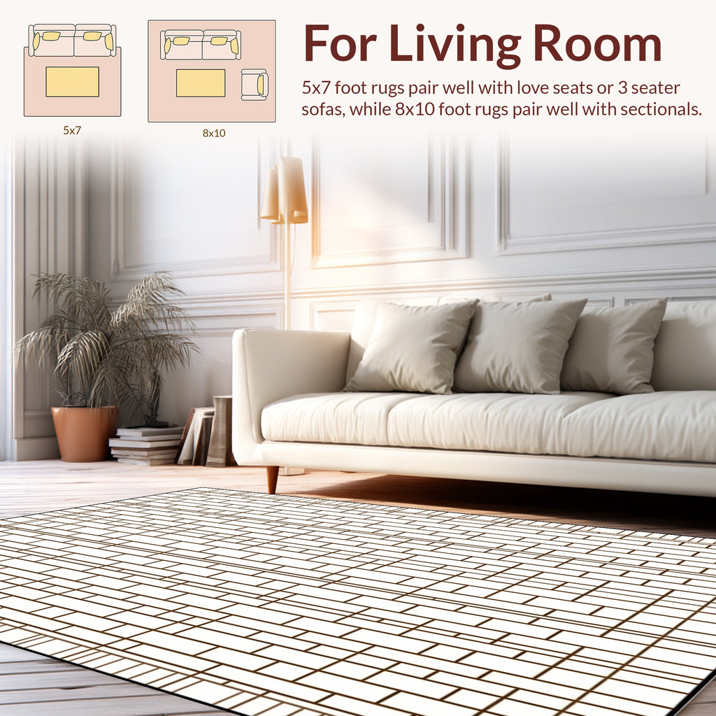 Vertical Geometric Pattern Rectangle Rug