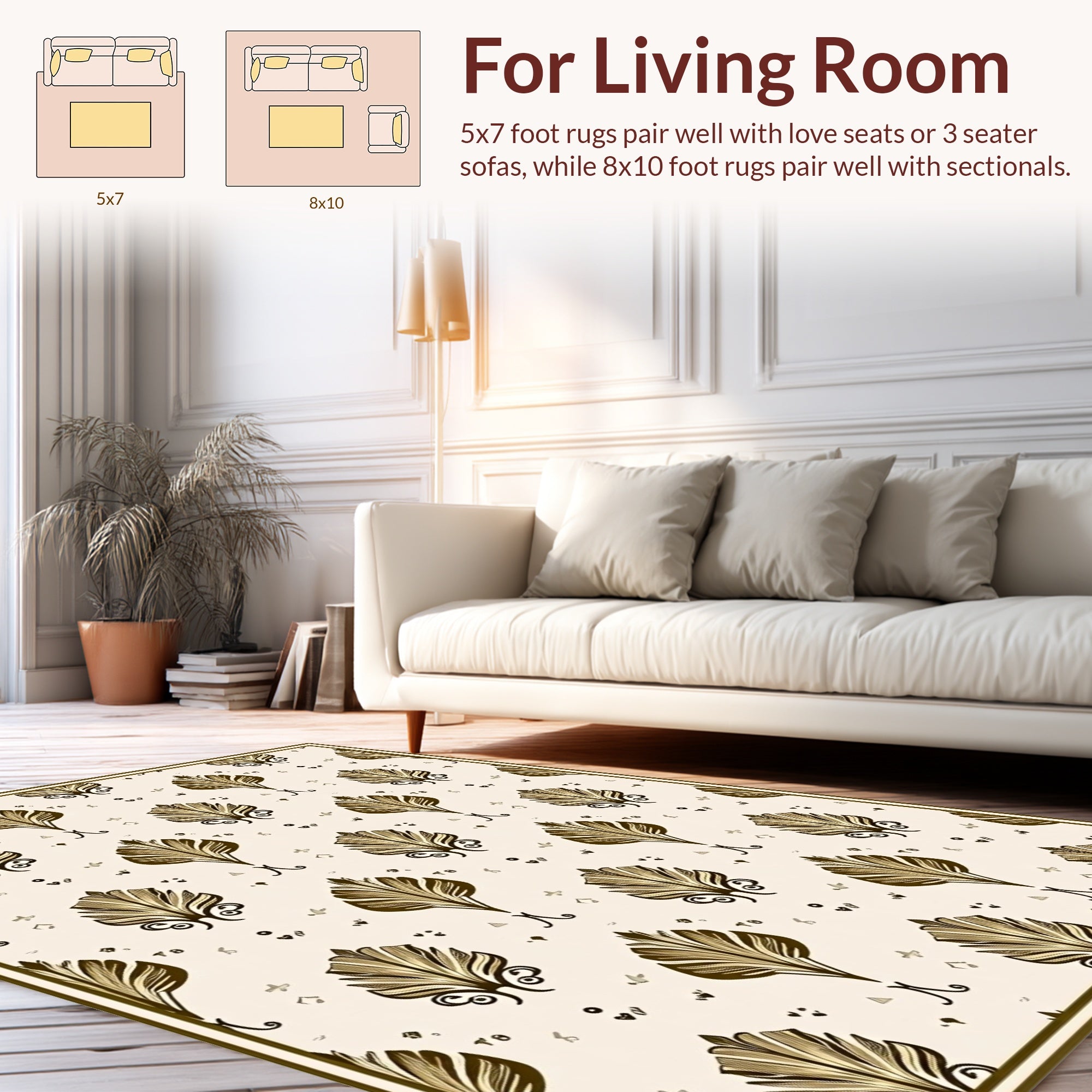 Art Nouveau Fern Pattern Rug