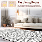 Abstract Organic Hexagonal Geometric Pattern Rug