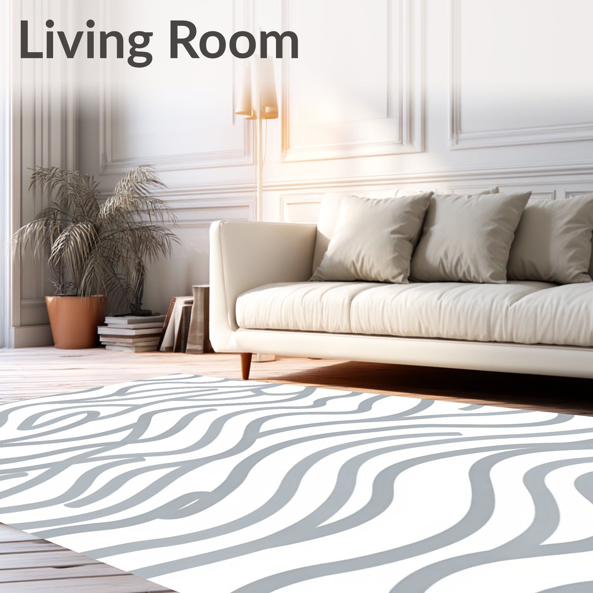 Winding Soft Line Pattern Rug