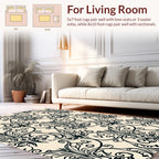 Classic Swirl Damask Pattern Rug
