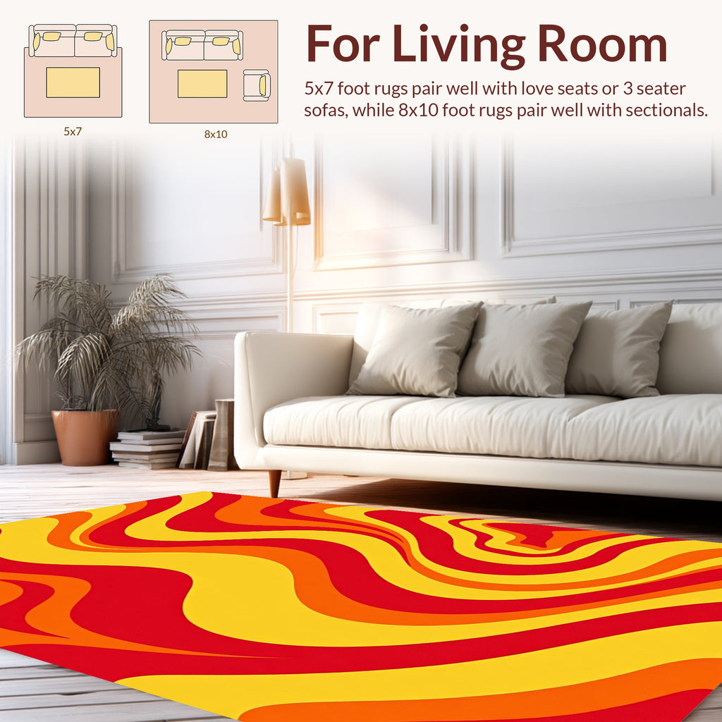 Retro Swirl Pattern Rug