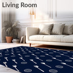 Delicate White Fork Collection Repeats Rug