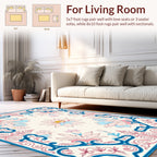 Floral Lotus Border Design Rug