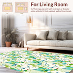 Abstract Floral Art Nouveau Pattern Rug
