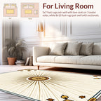 Sunburst Floral Geometric Cream Rug