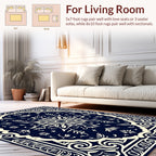 Dark Floral Sunburst Mandala Rug