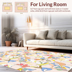 Abstract Floral Swirls Pattern Rug