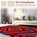 Bold Geometric Diamond Pattern Rug