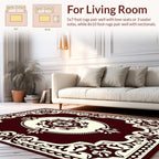 Elegant Floral Medallion Center Border Rug