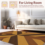 Geometric Wood Grain Pattern Rug