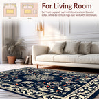 Elegant Floral and Mandala Design Rug