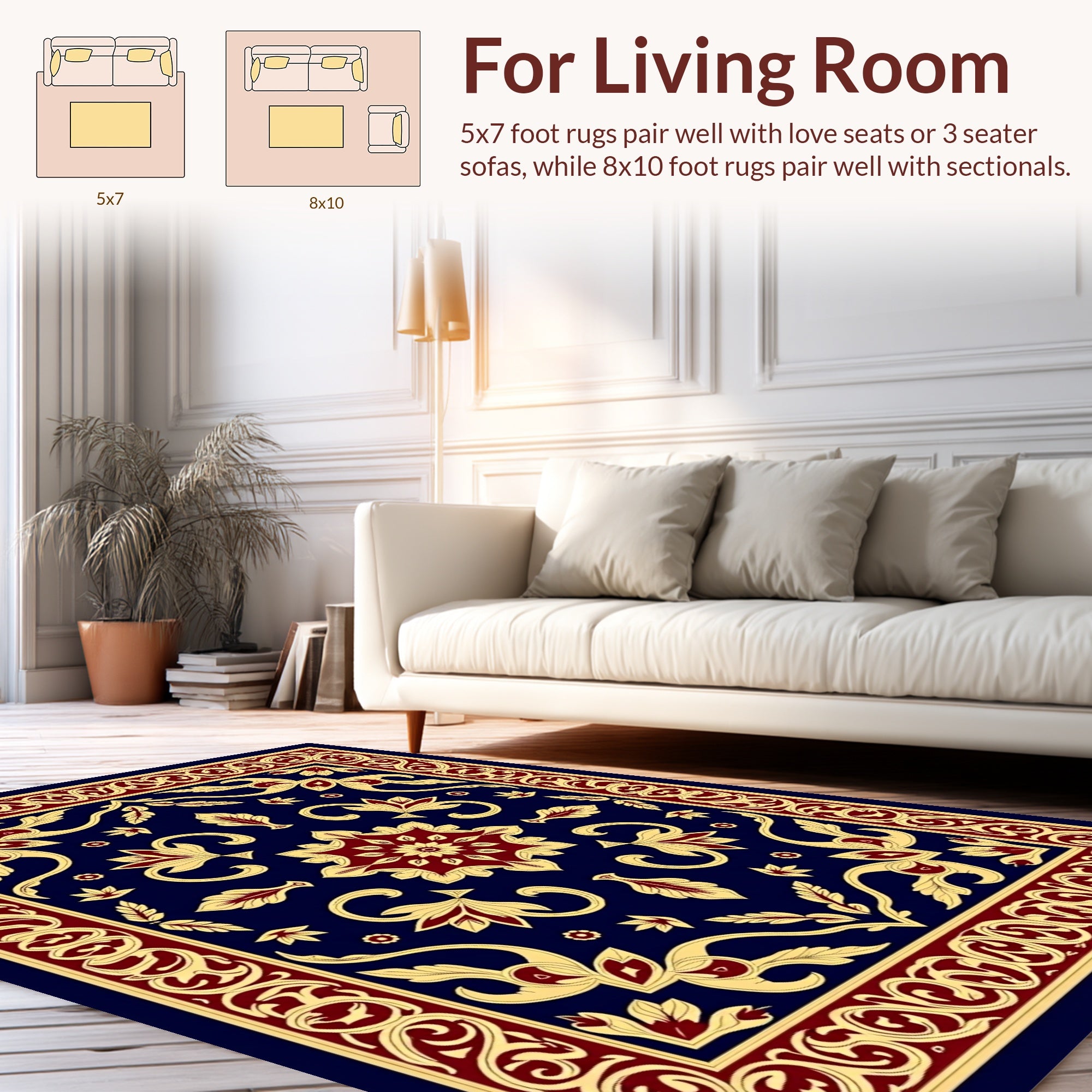 Classic Floral Elaborate Medallion Rug