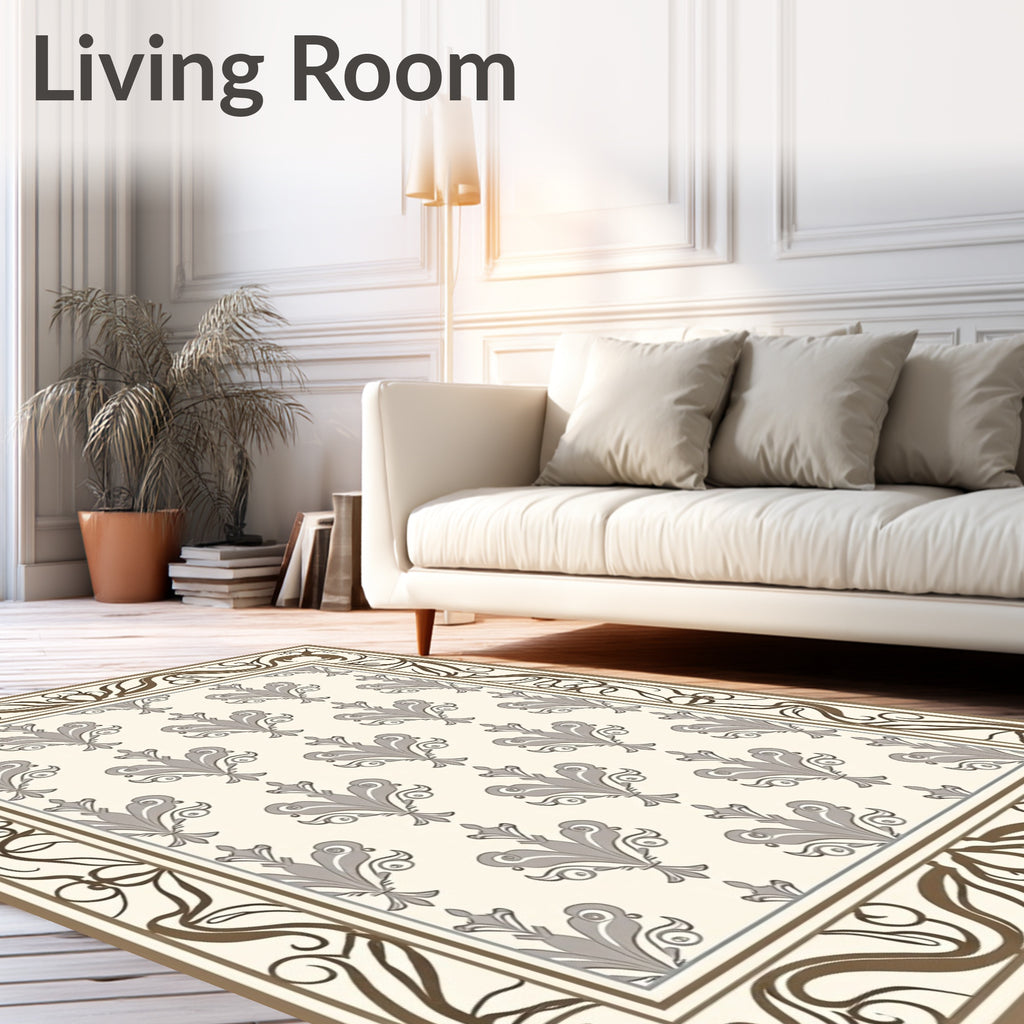 Classic Floral Symmetry Design Rug