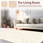 Light Cream Swirl Pattern Rug