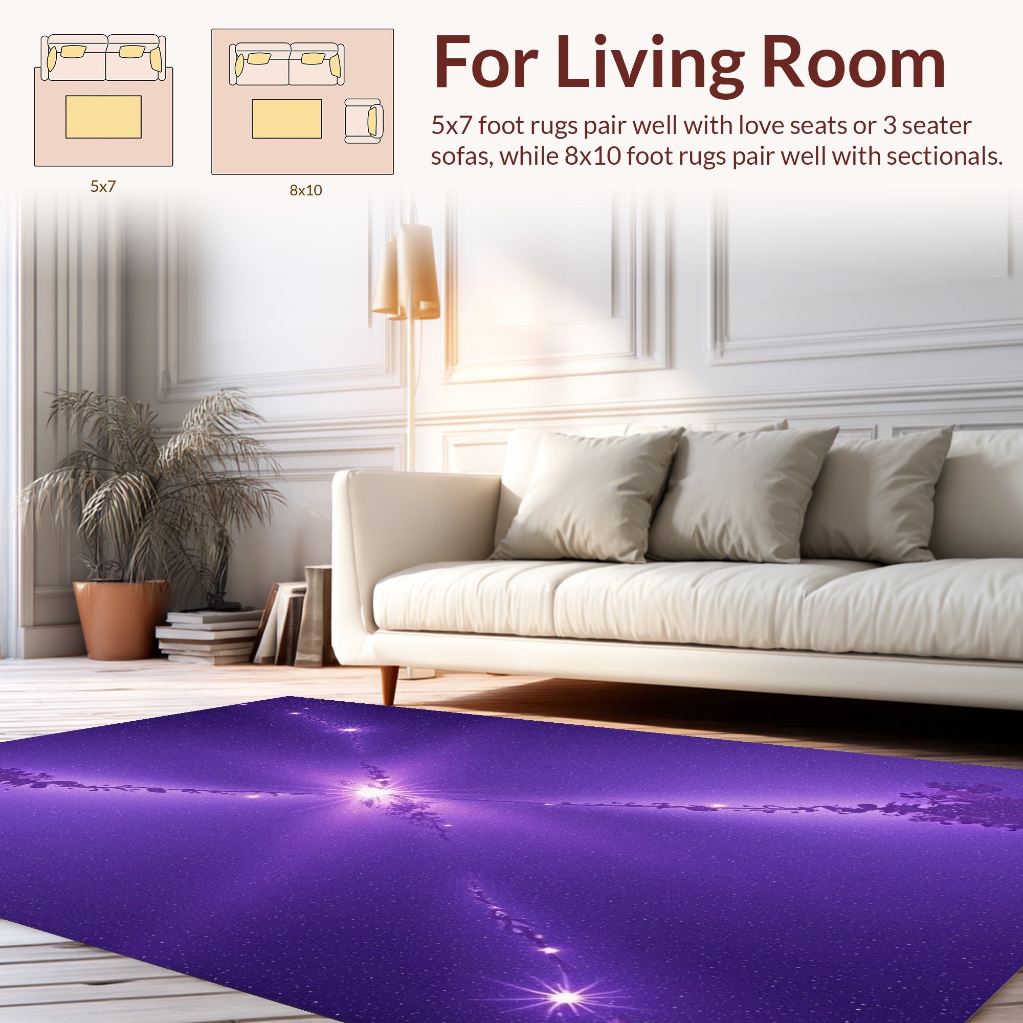 Cosmic Starburst Celestial Pattern Rug