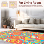 Funky Swirls Pattern Art Rug