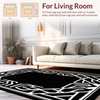 Geometric Abstract Linear Motif Design Rug