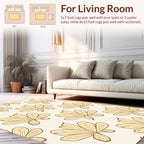 Pale Yellow Blossom Pattern Rug
