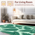 Tropical Palm Leaf Pattern Design Rug