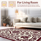 Elegant Floral Vine Scroll Pattern Rug
