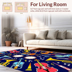 Musical Instruments Notes Pattern Rug