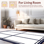 Bold Geometric Grid Design Rug