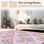 Ornate Flourish Damask Pattern Rug